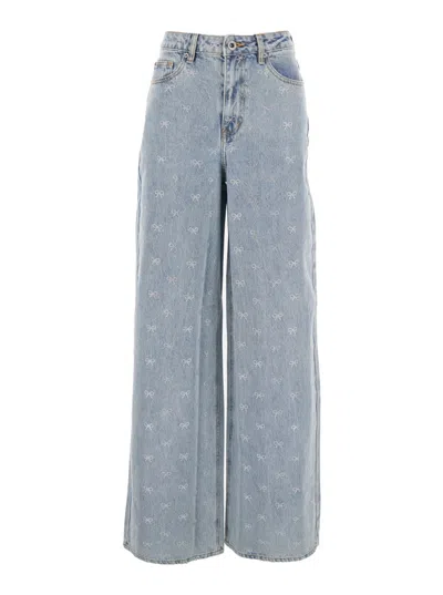 SELF-PORTRAIT BLUE LOGO JEANS