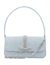 Self-portrait Rhinestone Denim Micro Bag