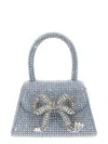 SELF-PORTRAIT BLUE RHINESTONE DENIM MICRO HANDBAG