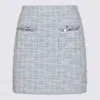 Self-portrait Self Portrait Women Light Blue Sequin Check Tweed Mini Skirt In Blue