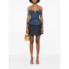 Self-portrait Denim Bandeau Top
