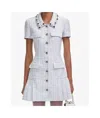 Self-portrait Self Portrait Bouclé Mini Dress In White