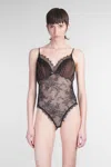 Self-portrait Lace Floral Tops Adjustable Straps In Black