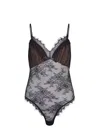 Self-portrait Bodysuit Made Of Polyester Blend In Black
