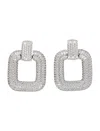 Self-portrait Bold Crystal Embellished Knocker Earrings In Metallic
