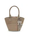 Self-portrait Suede Shoulder Bag With Charms