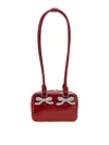 Self-portrait Leather Shoulder Bag In Dark Red
