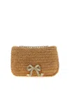 Self-portrait Raffia Bow Charm Shoulder Bag