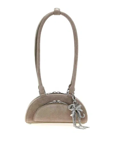 Self-portrait Suede Mini With Charm Shoulder Bag
