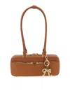 Self-portrait Tan Leather Baguette With Charm Shoulder Bag