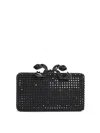 Self-portrait Self Portrait Black Crystal Box Clutch In Black