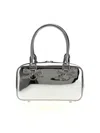 Self-portrait Silver-colored Handbag With Bows On The Front In Silver