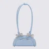 Self-portrait Curved Mini Shoulder Bag In Blue