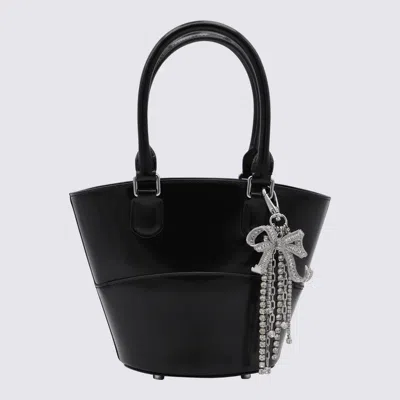 SELF-PORTRAIT SELF-PORTRAIT BLACK LEATHER TOP HANDLE BAG