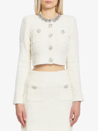 SELF-PORTRAIT BOUCL KNIT CARDIGAN