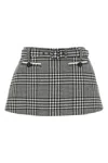 Self-portrait Houndstooth Wool Pants-skirt
