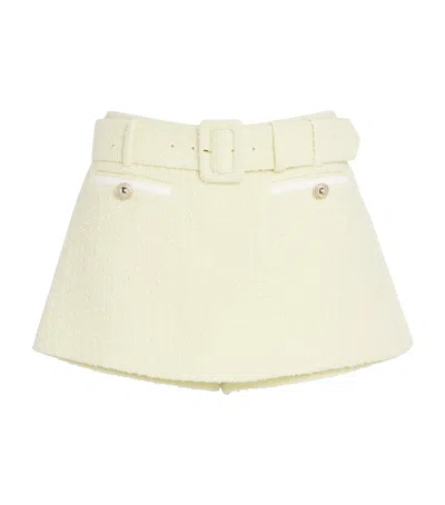 SELF-PORTRAIT BOUCLÉ BELTED SKORT