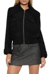 Self-portrait Black Tinsel Boucle Bomber Jacket-6 Nd Self Portrait Female In Black