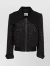 Self-portrait Black Polyester Blend Bomber Jacket