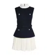 Self-portrait Chiffon Mini Dress - Women's - Polyamide/polyester/acrylic/polyesterwool In Blue