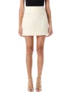Self-portrait Cream Boucle Pearl Trim Mini Skirt-12 Nd Self Portrait Female In Neutral