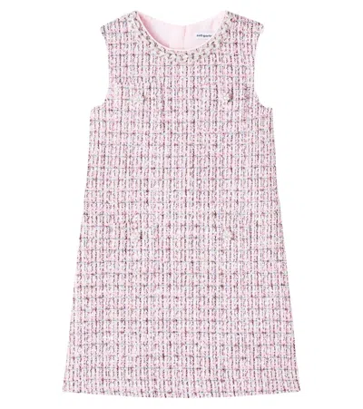 Self-portrait Kids' Bouclé Dress In Neutral