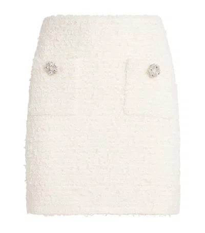 Self-portrait Bouclé Embellished Cardigan In Neutral