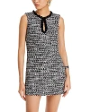 Self-portrait Mini Multicolor Dress With Cut-out In Black