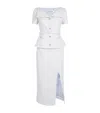 Self-portrait Bouclé Midi Dress In Blue
