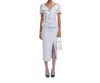 Self-portrait Bouclé Midi Dress In Blue