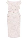 Self-portrait Bouclé Midi Dress In Pink