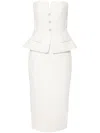 Self-portrait Bridal Sequinned Bouclé Midi Dress In White