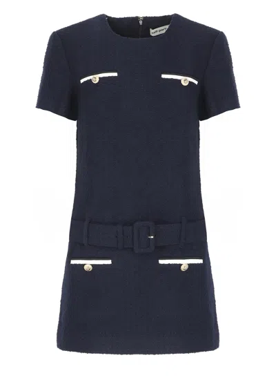 SELF-PORTRAIT BOUCLE MINI DRESS
