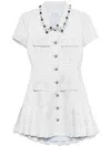 Self-portrait Self Portrait Bouclé Mini Dress In Blue