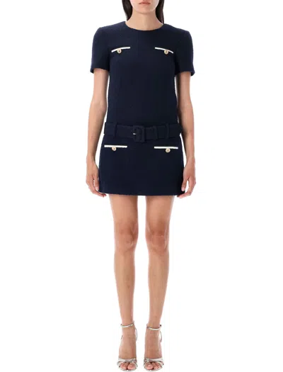 SELF-PORTRAIT BOUCLÉ MINI DRESS