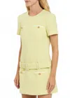 Self-portrait Boucle Mini Dress In Yellow In Green