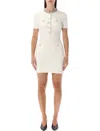 Self-portrait Boucle Mini Dress In White