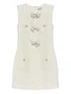 Self-portrait Self Portrait Bouclé Short Dress In White