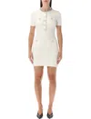Self-portrait Mini Dress With Buttons In White