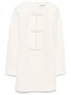 Self-portrait Tailored Bow Mini Dress In White
