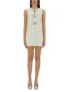 Self-portrait Bouclé Mini Dress With Bow