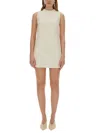 Self-portrait Boucle Mini Dress With Pearls In Beige