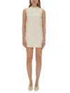Self-portrait Boucle Mini Dress With Pearls In Beige