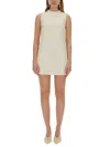 Self-portrait Boucle Mini Dress With Pearls In Ivory