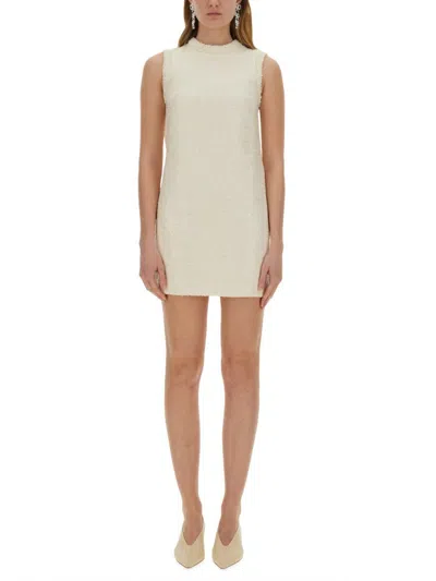 SELF-PORTRAIT SELF-PORTRAIT BOUCLE MINI DRESS WITH PEARLS