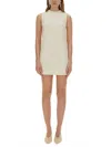 Self-portrait Boucle Mini Dress With Pearls In White