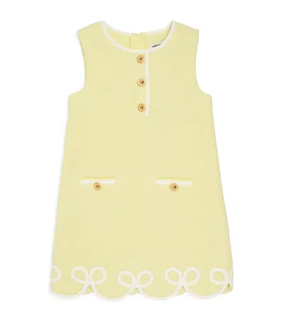 Self-portrait Kids' Bouclé Mini Dress In Yellow