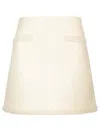 Self-portrait Bouclé Pearl Trim Mini Skirt
