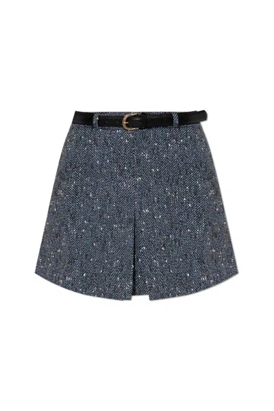SELF-PORTRAIT BOUCLE MINI SKIRT