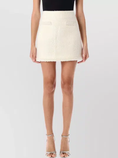 SELF-PORTRAIT BOUCLÉ MINI SKIRT FRONT POCKETS
